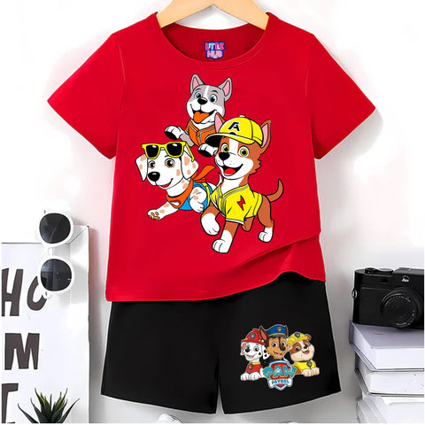Kids Paw Patrol Outfit – T-Shirt & Shorts Set