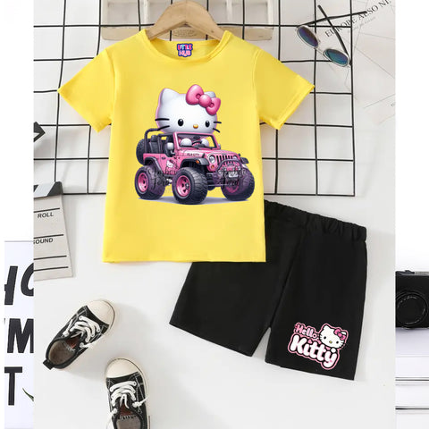 Hello Kitty Jeep Outfit – T-Shirt & Shorts Set