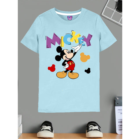 Sky Blue Mickey Mouse T-Shirt