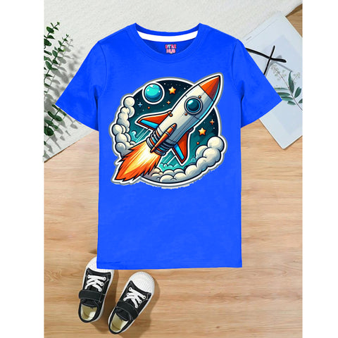Blue Rocket Space T-Shirt