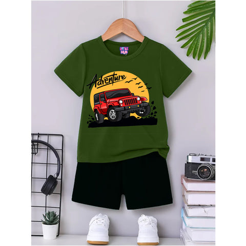 Adventure Jeep Outfit – T-Shirt & Shorts Set
